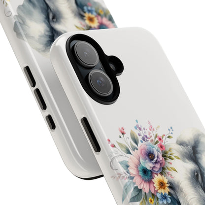 Floral Elephant Mobile Cover – Elegant Watercolor Art