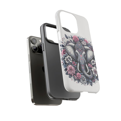 Ornate Floral Elephant Mobile Cover – Elegant Bohemian Art