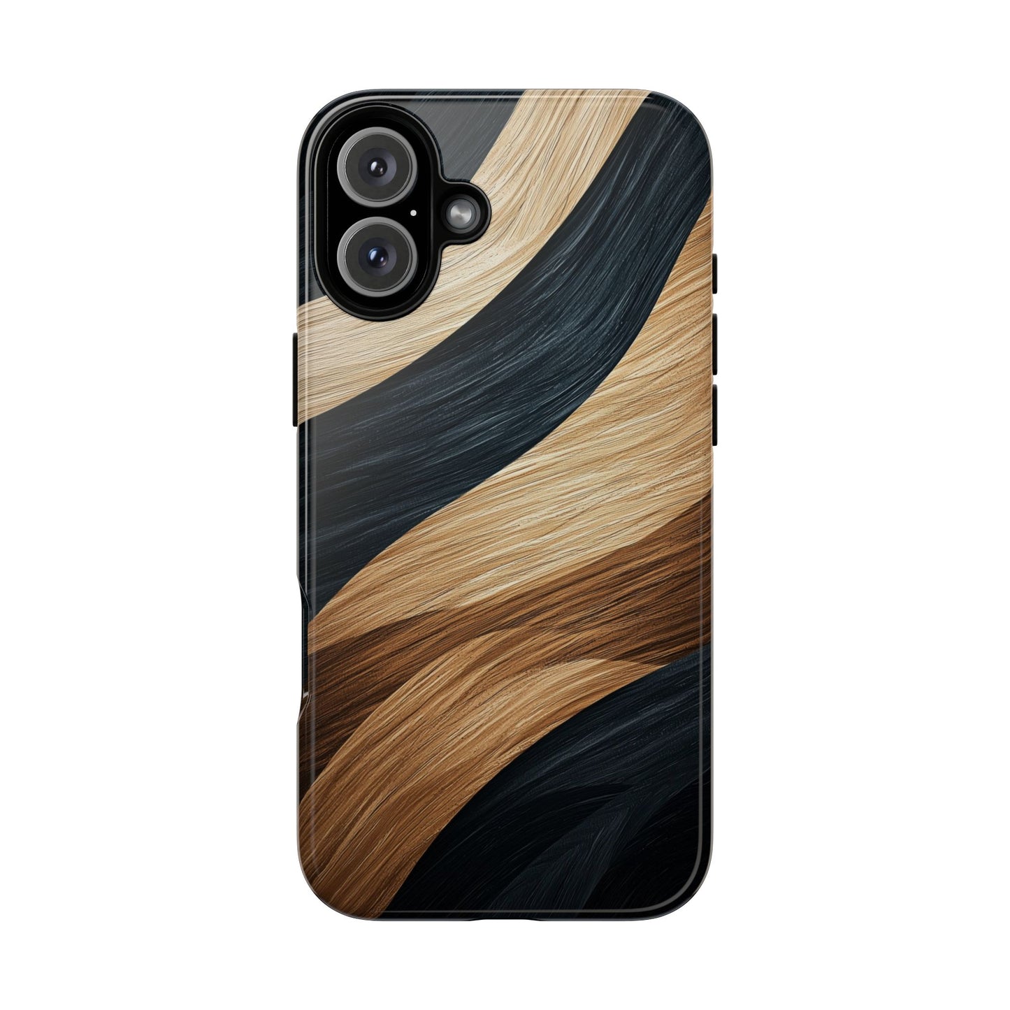 Metallic Black & Gold Zebra Stripes Phone Case for iPhone, Samsung & Google Pixel