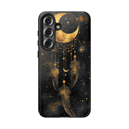 Golden Moon Boho Dreamcatcher Phone Case for iPhone, Pixel & Samsung