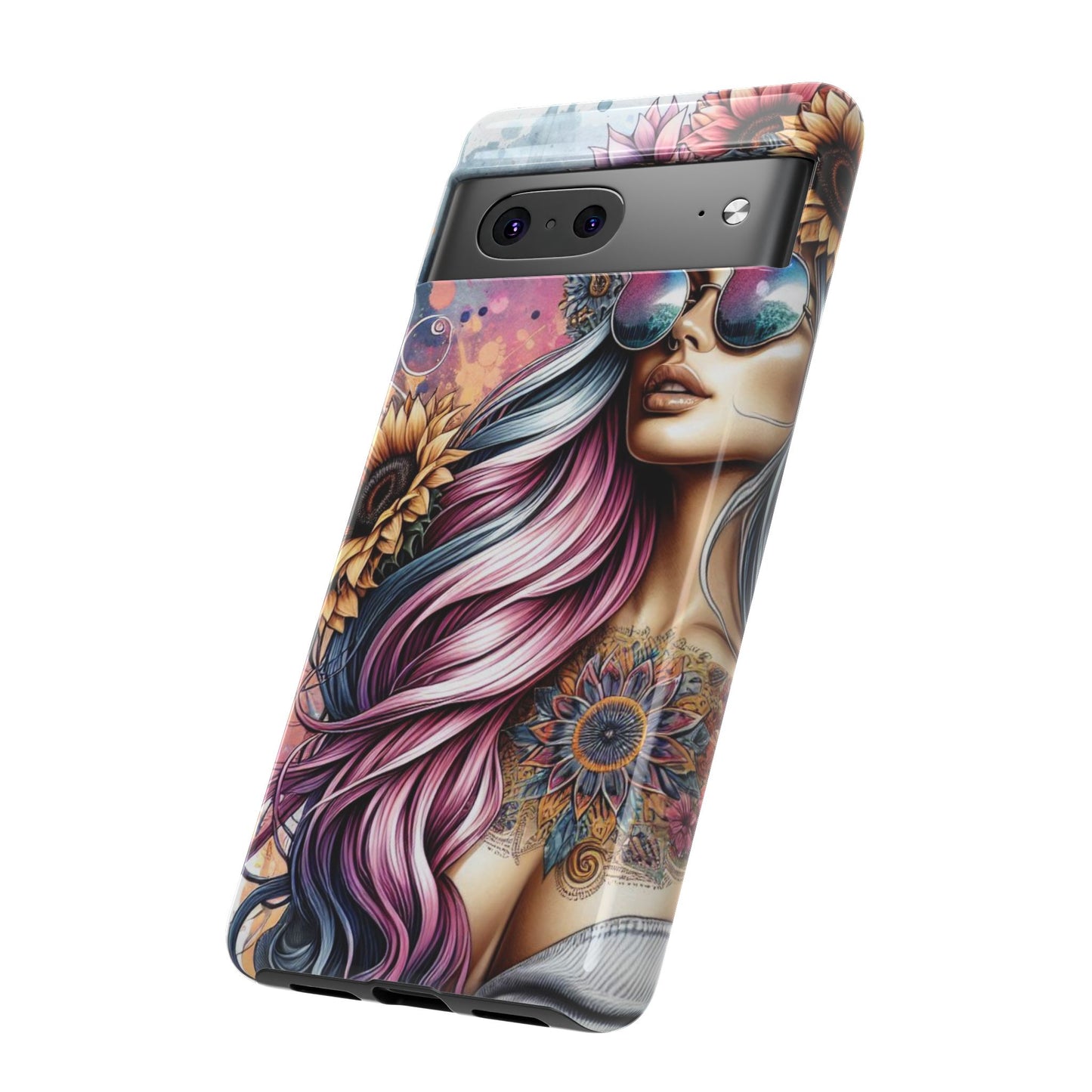 Bohemian Sunflower Queen – Retro Floral Fantasy Mobile Cover