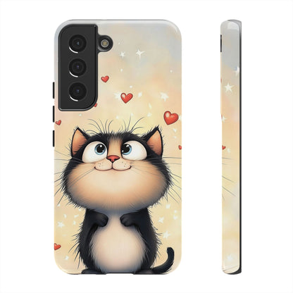 Cute Kitty Love Phone Case – Adorable Anime Cat Design for iPhone, Google Pixel & Samsung