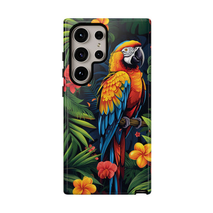 Floral Parrot Phone Case – Tropical Bird Design for iPhone, Samsung & Google Pixel