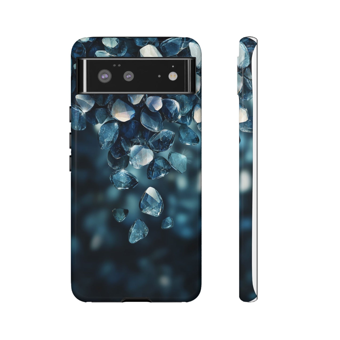 Blue Crystal Aesthetic Phone Case for iPhone, Google Pixel, Samsung