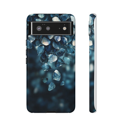 Blue Crystal Aesthetic Phone Case for iPhone, Google Pixel, Samsung