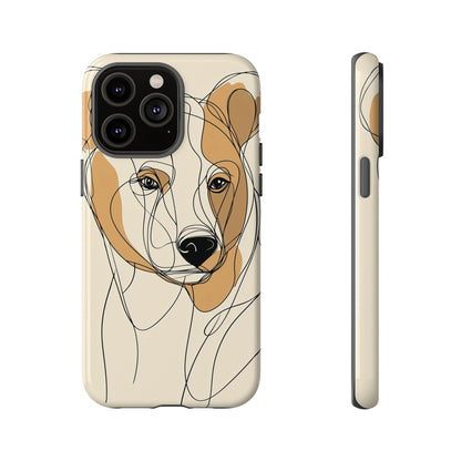 Soul of the Wild: Minimal Bear Portrait Phone Case for iPhone, Samsung & Pixel