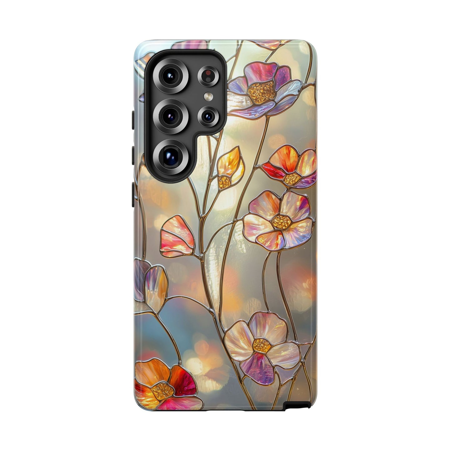 Petal Prism – Colorful Flower Stained Glass Phone Case for iPhone, Samsung & Pixel