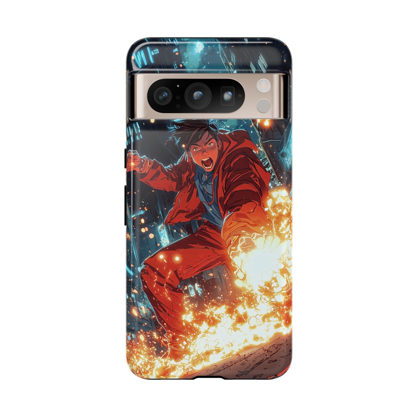 Urban Firestarter | Neon Blaze Hero Phone Case for iPhone, Samsung & Pixel