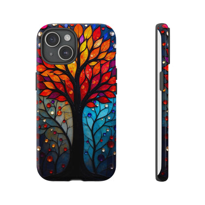 Stained Glass Tree: Vibrant Elegance for Your Case