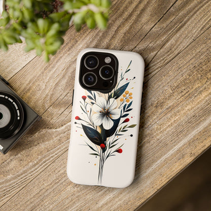 Wild Bloom – Minimal Floral Phone Case for iPhone, Pixel & Samsu