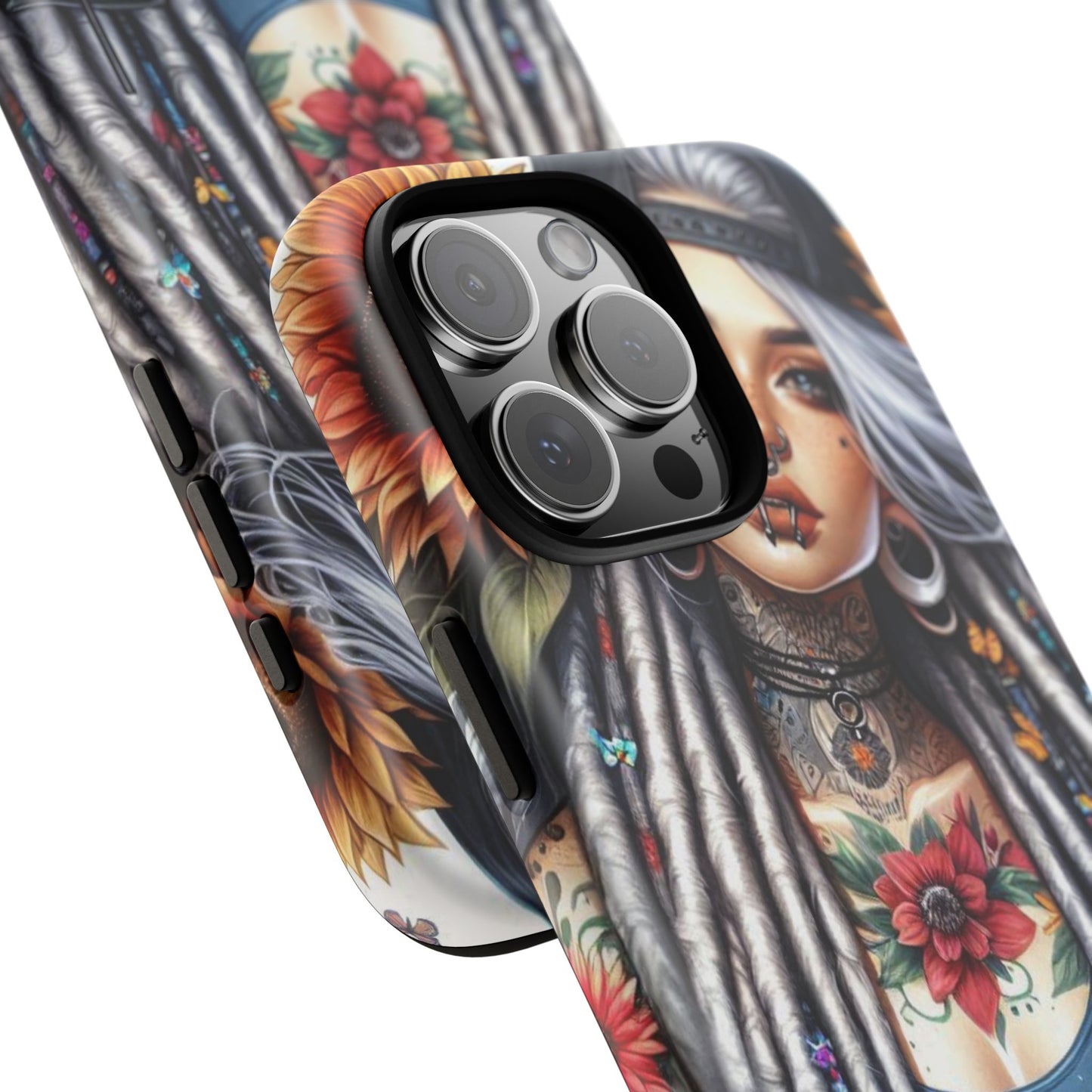 Sunflower Queen – Boho Rebel Tattoo Mobile Cover