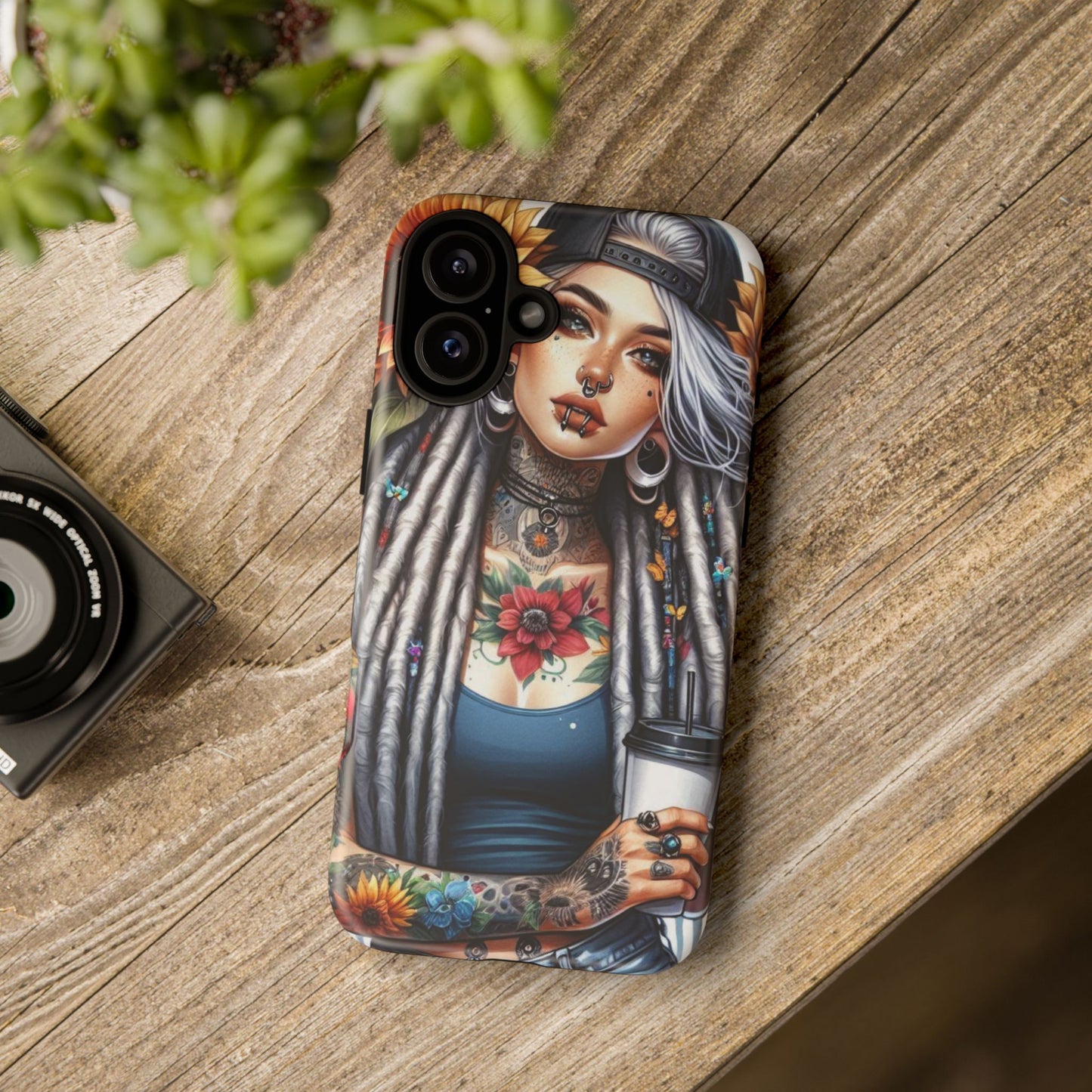 Sunflower Queen – Boho Rebel Tattoo Mobile Cover