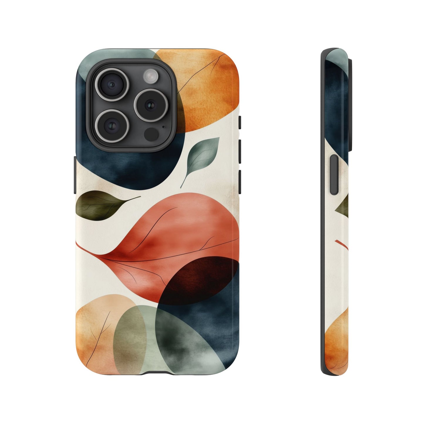 Tranquil Tones Terrazzo Leaves Print Phone Case for iPhone, Pixel & Samsung