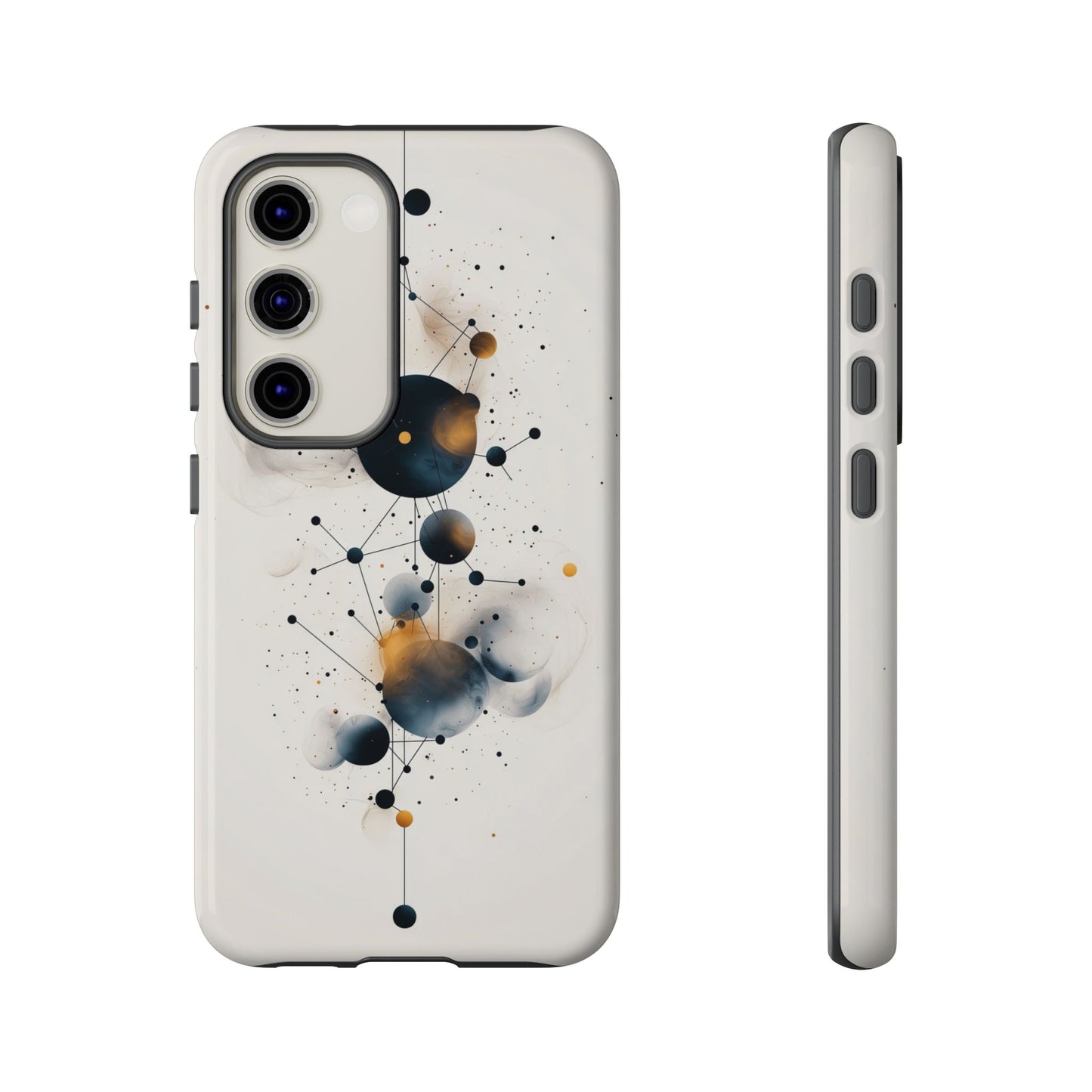 Cosmic Connect – Orbital Geometry Abstract Phone Case for iPhone, Google Pixel, Samsung