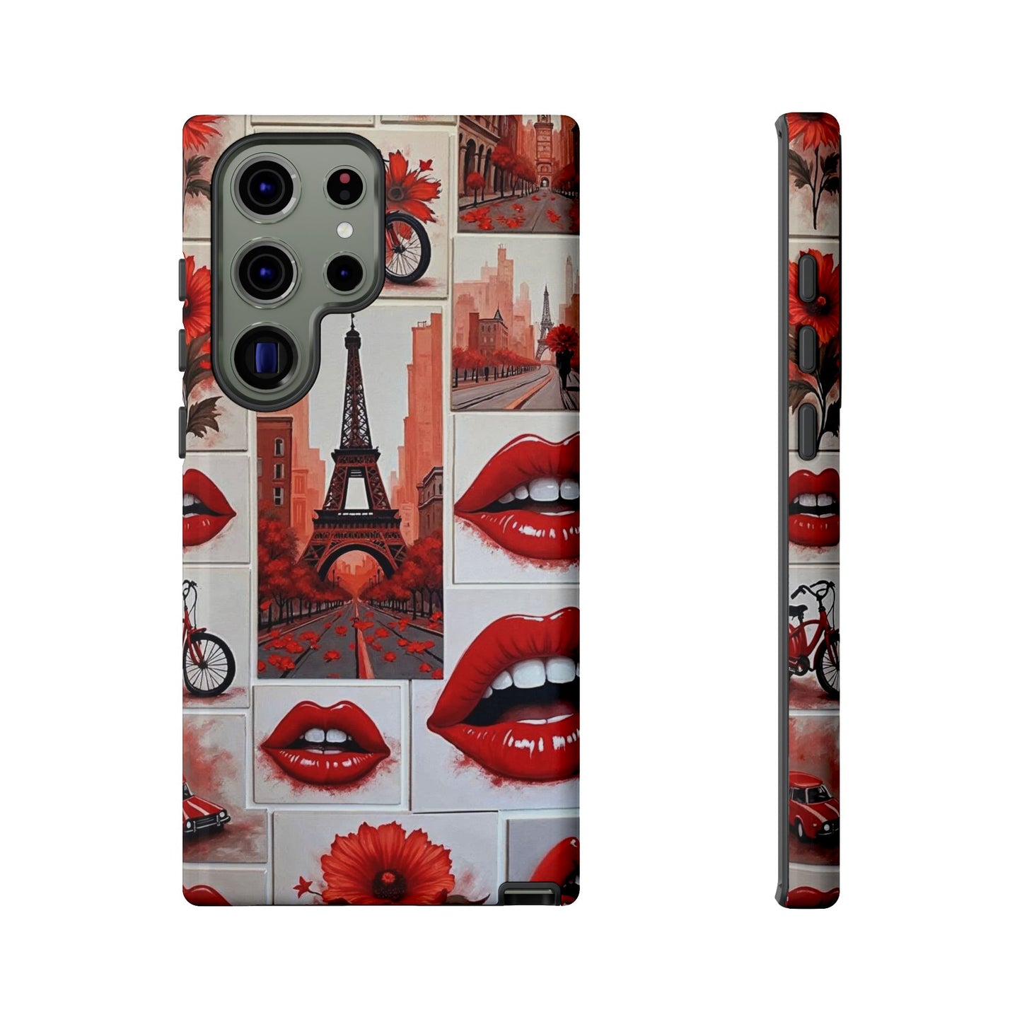 Red Lips & Eiffel Tower Phone Case