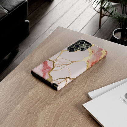 Beautiful Pink Minimal Marble Case Design