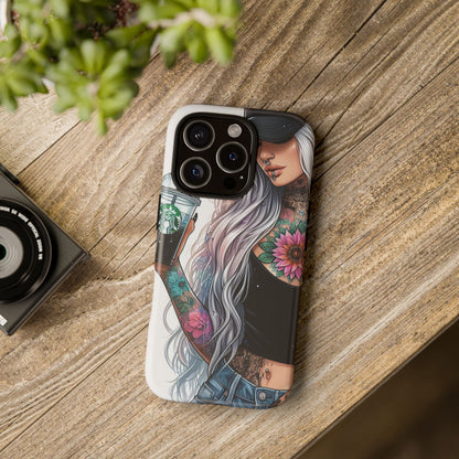 Tattooed Coffee Queen – Edgy Urban Aesthetic Mobile Cover