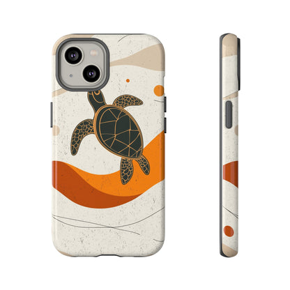 Flow of the Tide: Abstract Turtle Drift Phone Case for iPhone, Samsung & Pixel