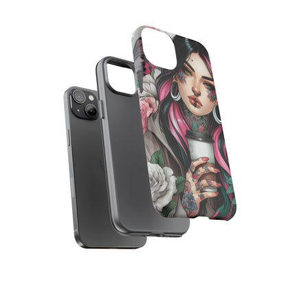Tattooed Coffee Lover Art Mobile Case