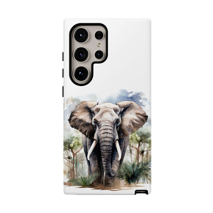 Majestic Watercolor Elephant Mobile Cover – Artistic Wildlife Design