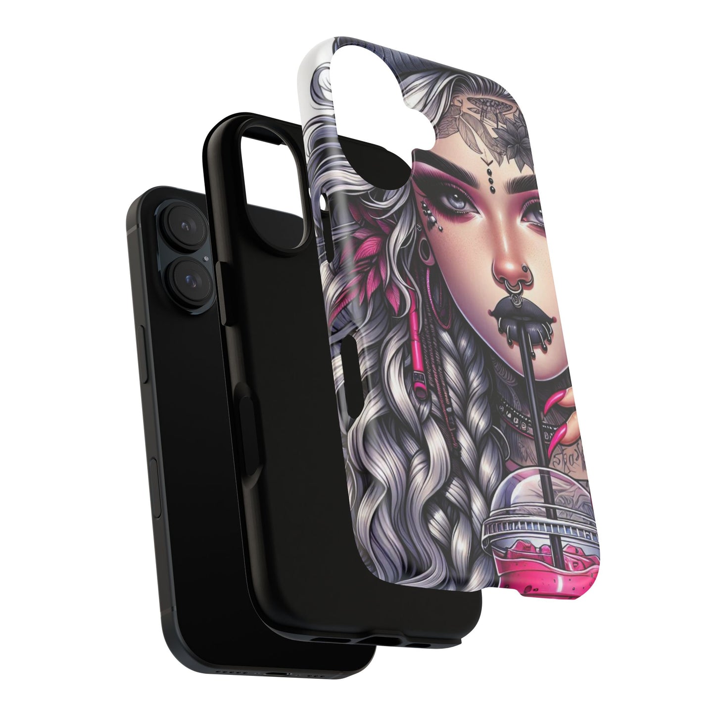 Icy Rebel – Silver Dreads & Edgy Street Chic Mobile Cover