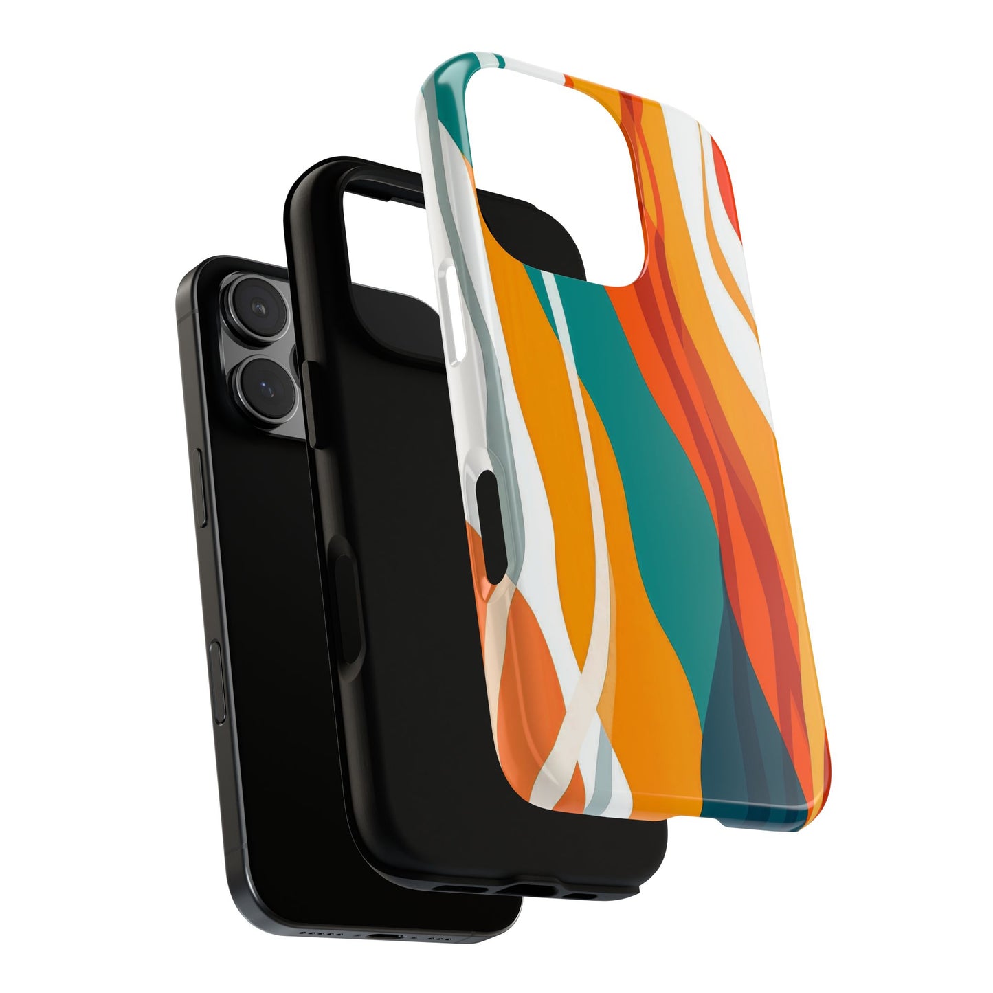 Sunset Waves – Retro Abstract Phone Case for iPhone, Samsung & Pixel