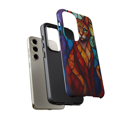 Geometric Cat: Colorful Abstract Portrait