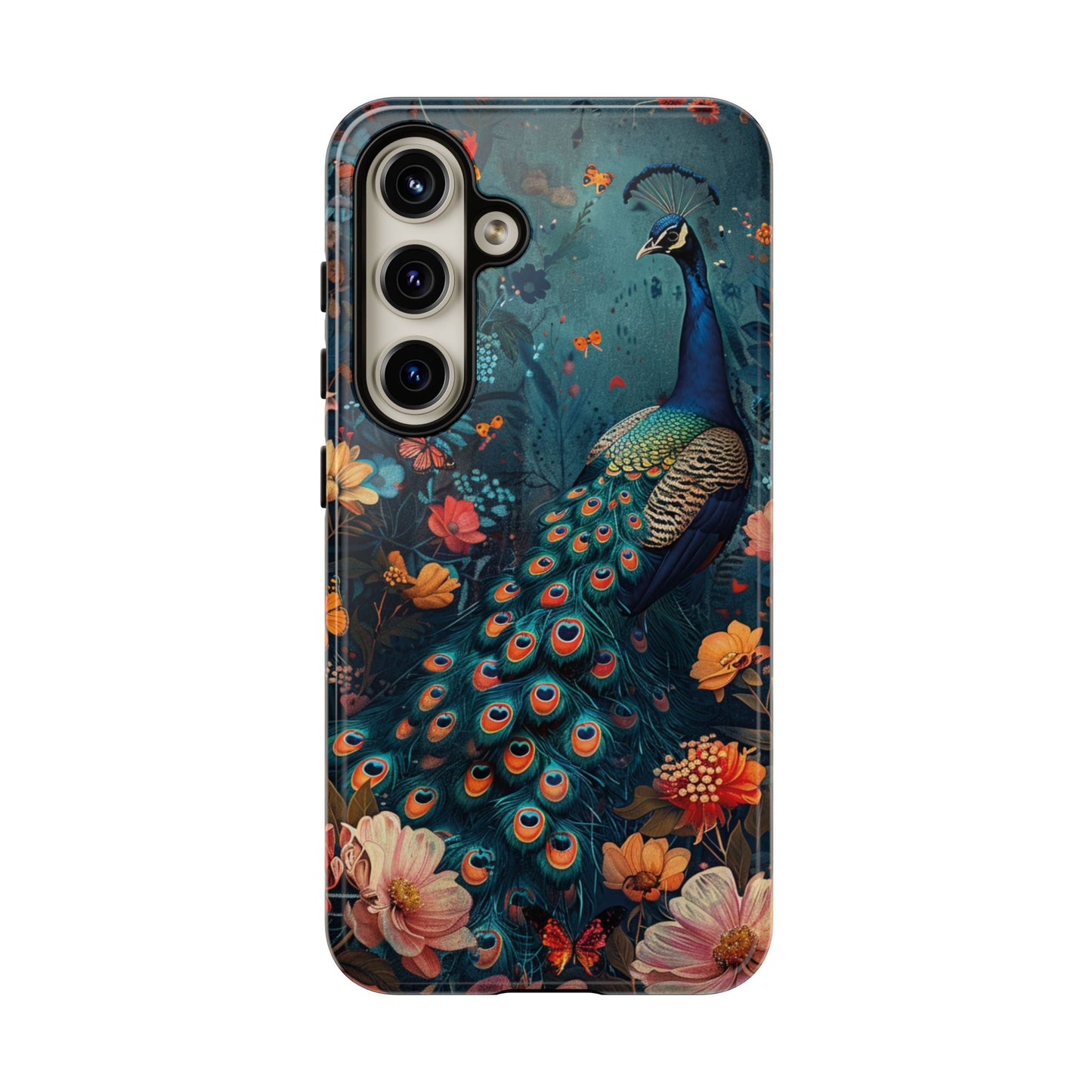 Floral Peacock Birds Phone Case – Cute & Protective Cover for iPhone, Samsung & Google Pixel