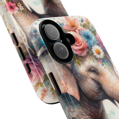 Joyful Floral Elephant Mobile Cover – Whimsical Watercolor Art
