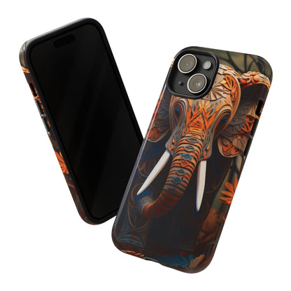 Elegant Artistic Elephant Mobile Cover – Intricate Paper-Cut Design