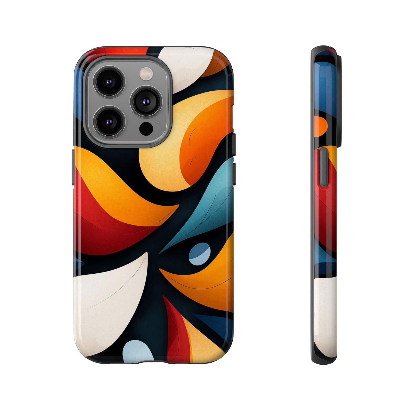 Petal Drift – Modern Abstract Leaf Pattern Phone Case for iPhone, Samsung & Pixel