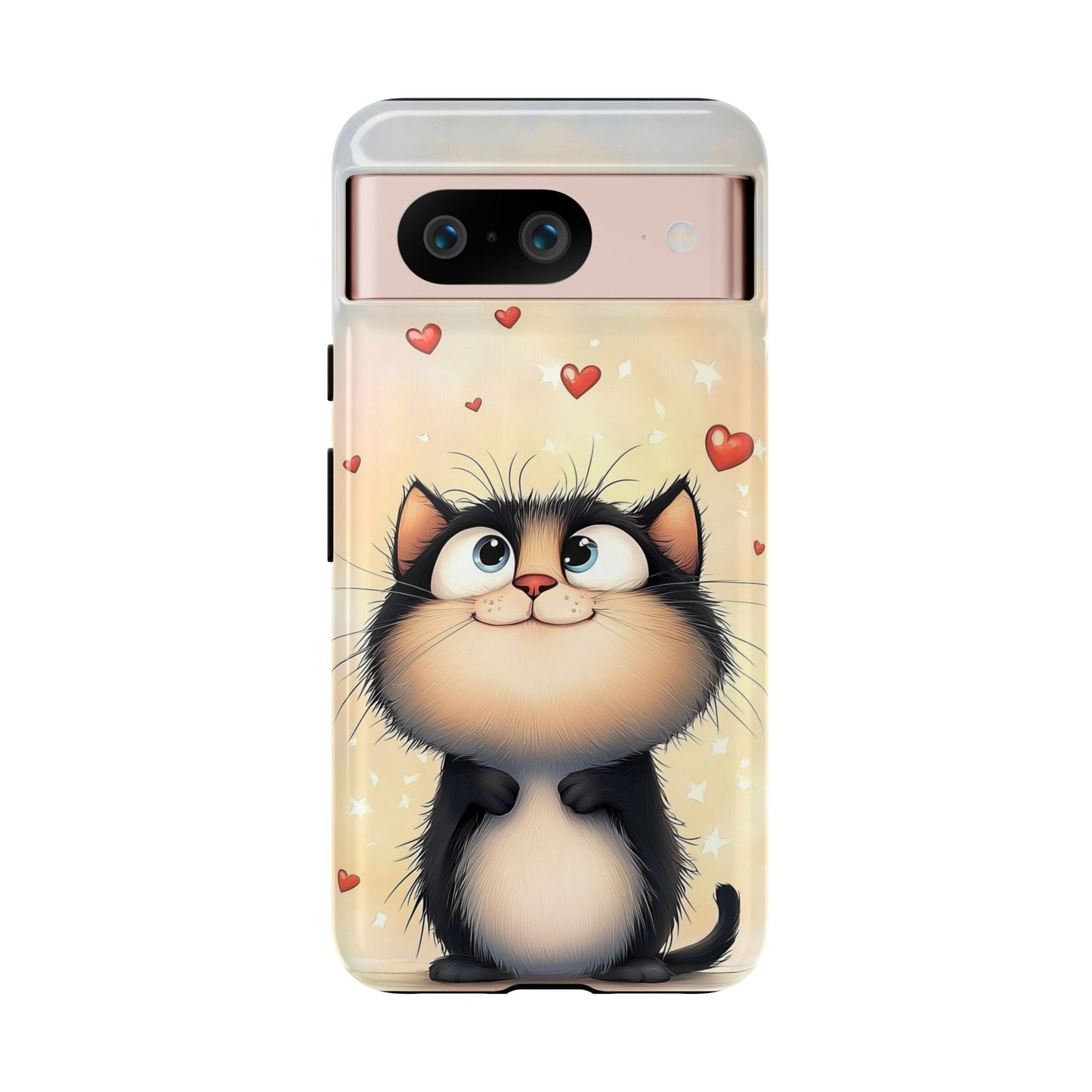 Cute Kitty Love Phone Case – Adorable Anime Cat Design for iPhone, Google Pixel & Samsung