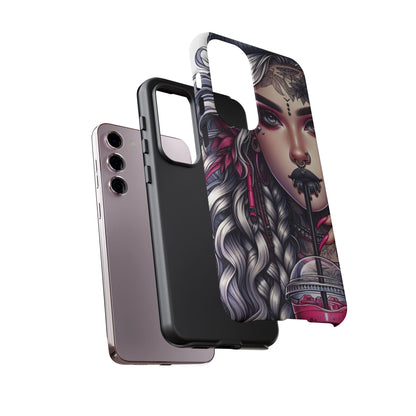 Icy Rebel – Silver Dreads & Edgy Street Chic Mobile Cover