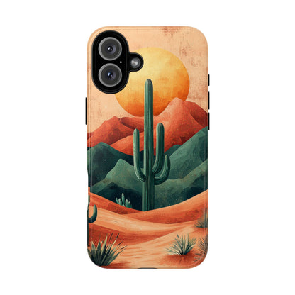 Sunset Cactus Dreams Boho Phone Case for iPhone, Pixel & Samsung