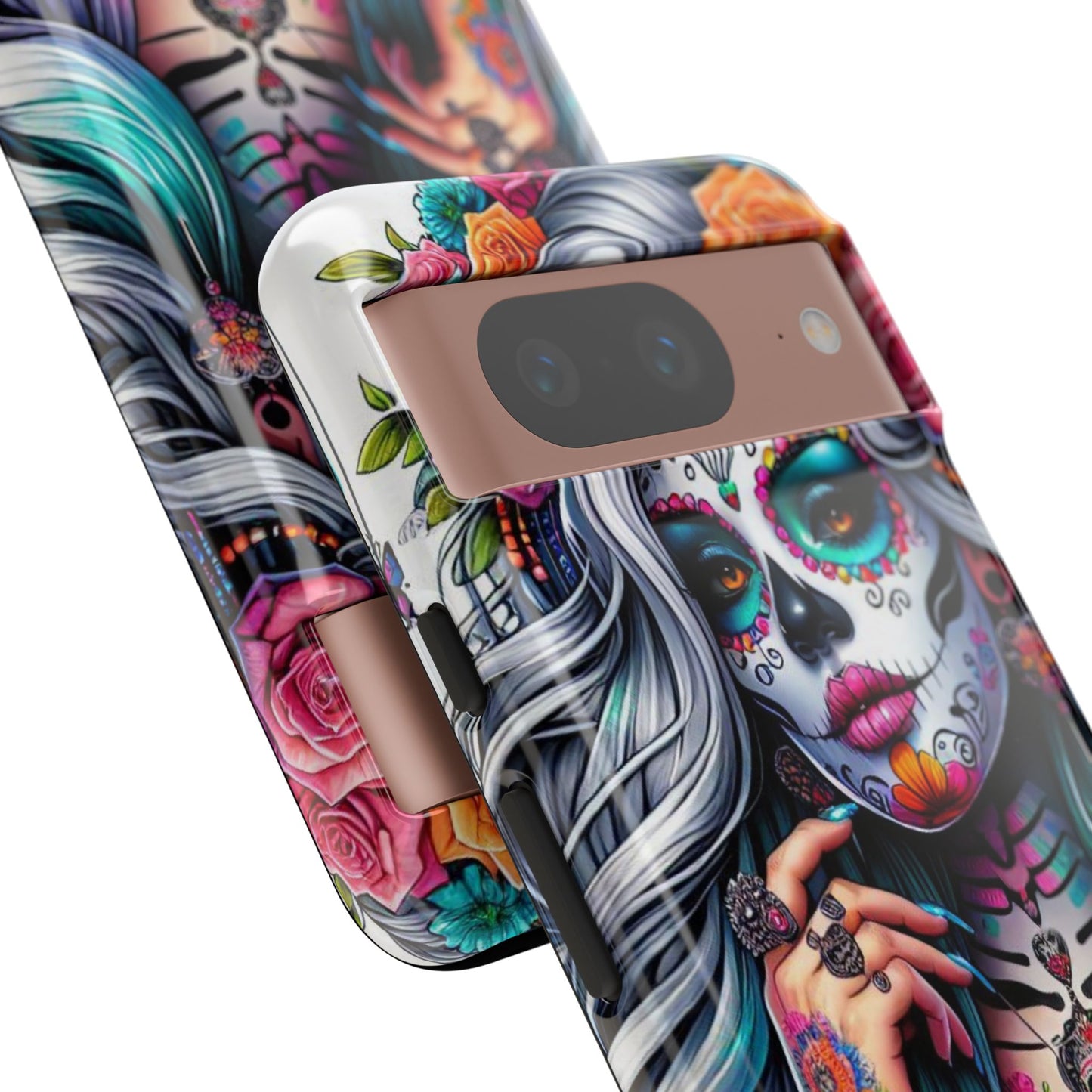 Sugar Skull Goddess – Día de los Muertos Floral Queen Mobile Cover