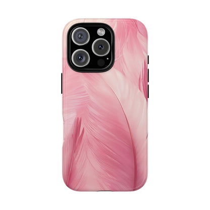 Soft Pink Flamingo Feather Phone Case for iPhone, Samsung & Google Pixel