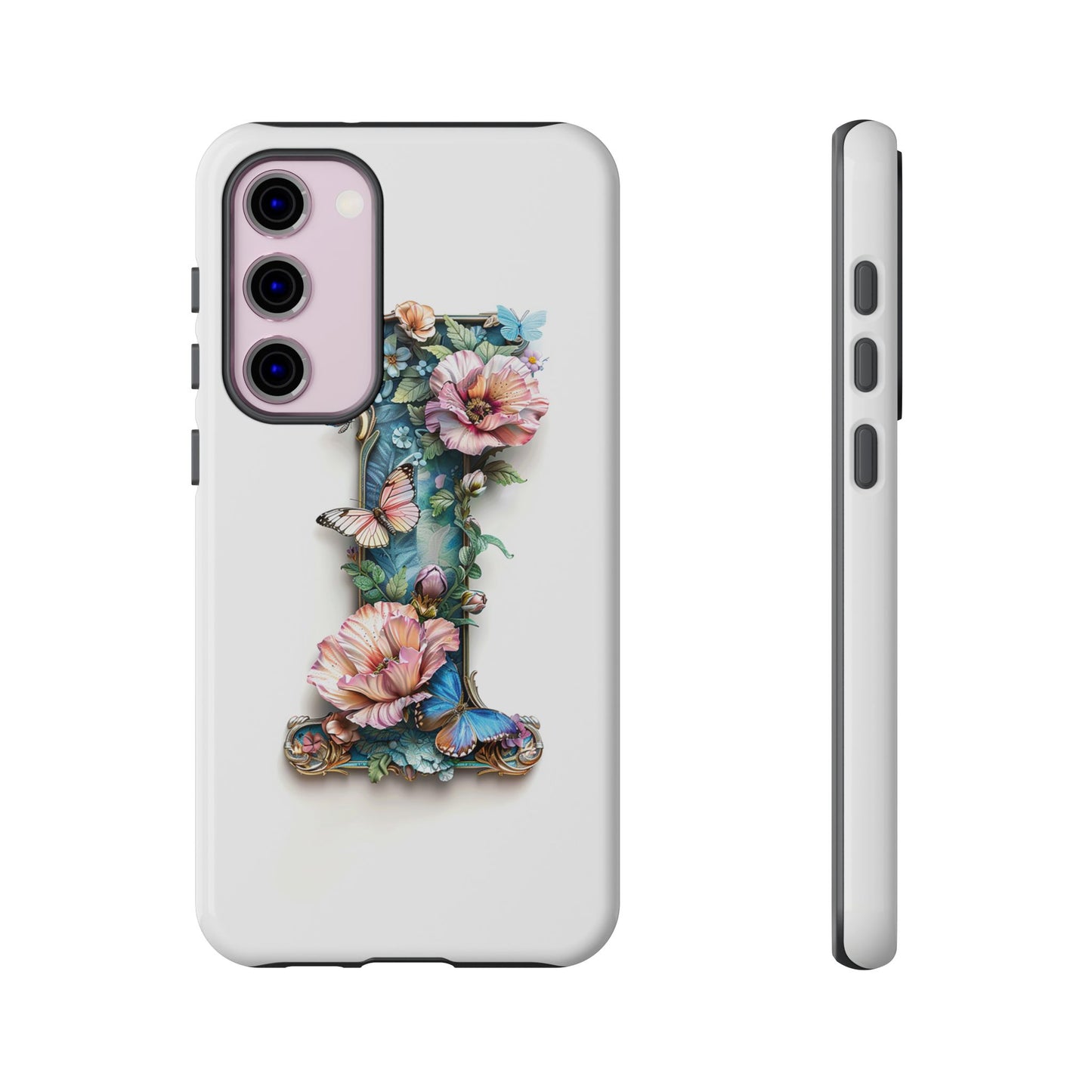 Floral Letter I Phone Case – Personalized Aesthetic Cover for iPhone, Samsung & Google Pixel