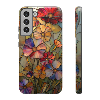 Whispers of Spring – Stained Glass Wildflower Phone Case for iPhone, Samsung & Pixel