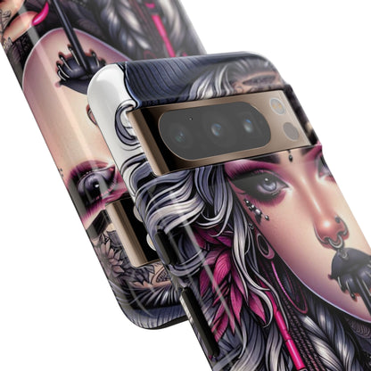 Icy Rebel – Silver Dreads & Edgy Street Chic Mobile Cover
