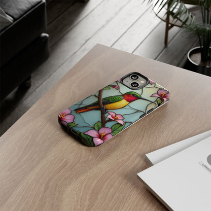Elegant Hummingbird with Floral Mosaic | Artistic Nature Design
