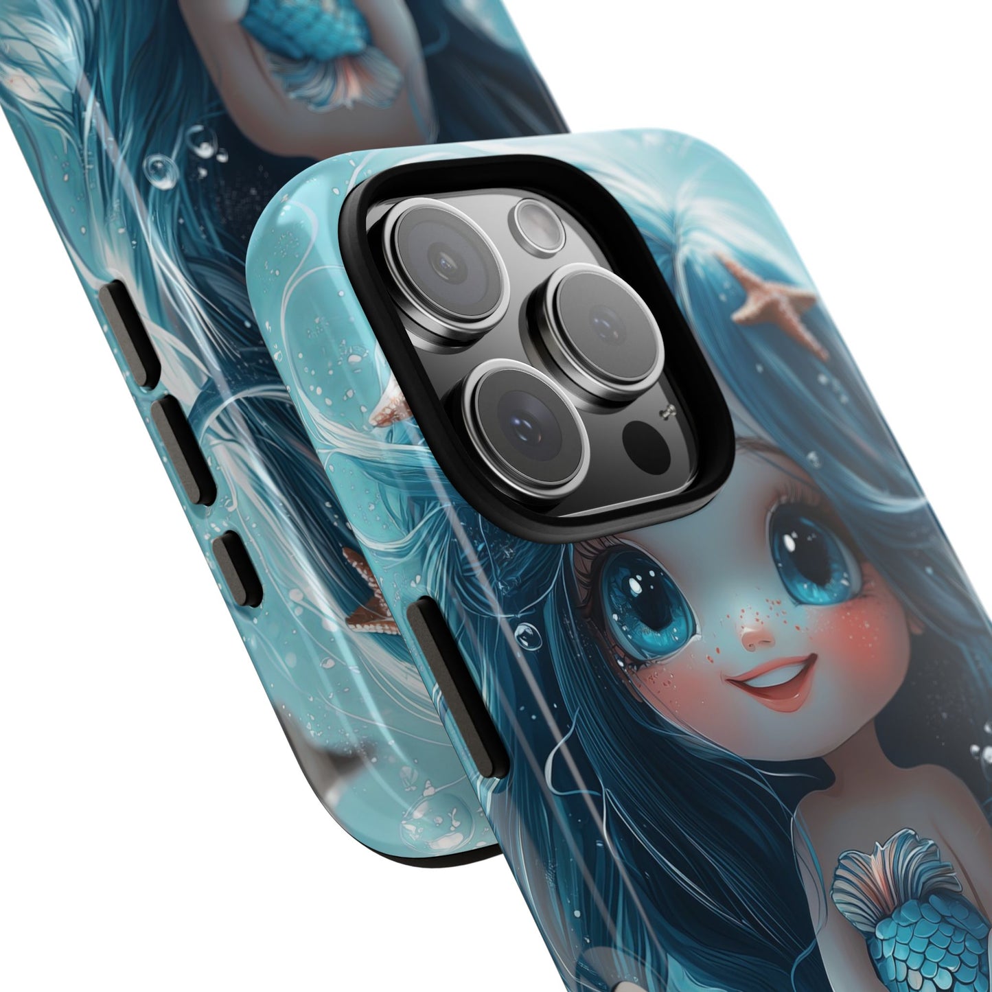 Bubble Bliss - Cute Chibi Mermaid Ocean Phone Case for iPhone, Samsung & Pixel