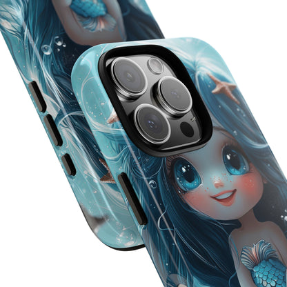 Bubble Bliss - Cute Chibi Mermaid Ocean Phone Case for iPhone, Samsung & Pixel