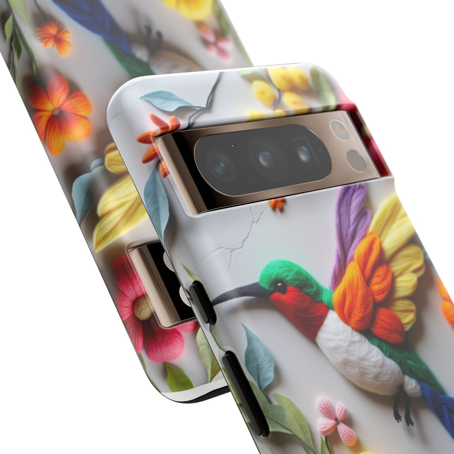 Elegant Hummingbird with Floral Mosaic Design | Nature's Artistic Vibes | Pixel 8 pro