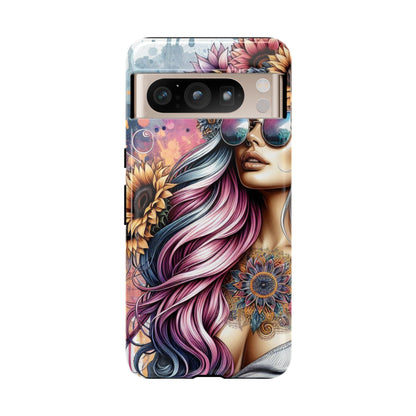 Bohemian Sunflower Queen – Retro Floral Fantasy Mobile Cover