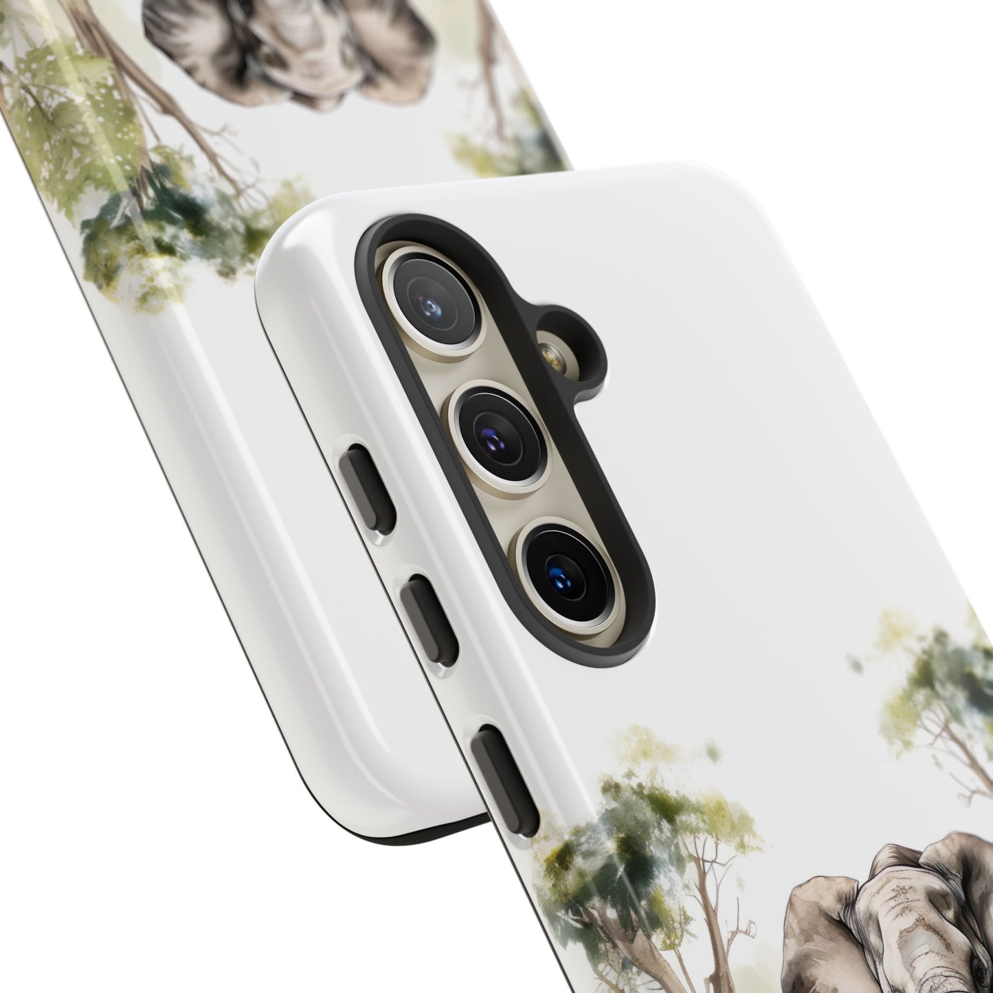 Serene Jungle Elephant Mobile Cover – Watercolor Wildlife Design
