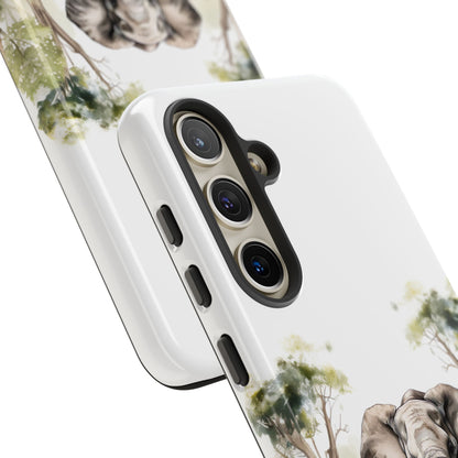 Serene Jungle Elephant Mobile Cover – Watercolor Wildlife Design