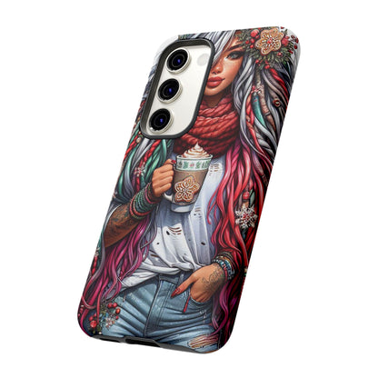 Boho Winter Queen – Cozy Dreads & Holiday Vibes Mobile Cover