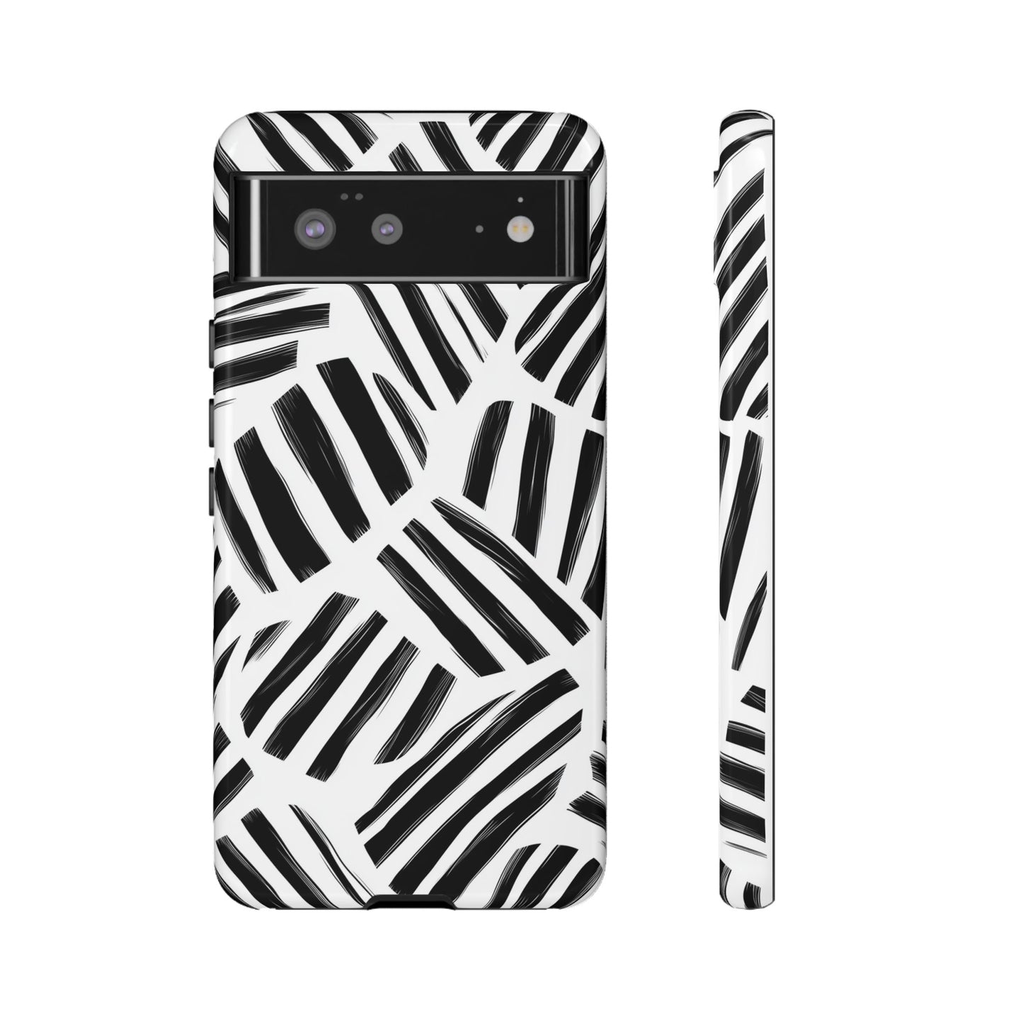 Sleek Noir Striped Phone Case for iPhone, google Pixel & Samsung