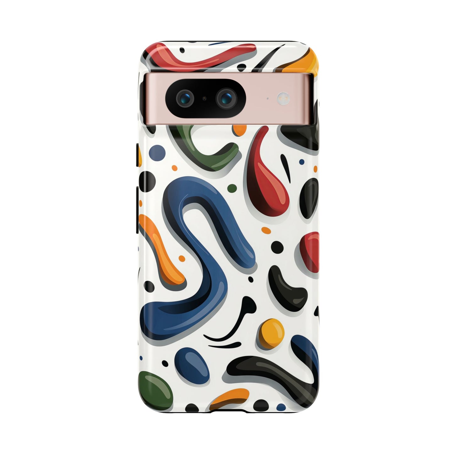 Color Cascade – Glossy Abstract Blob Case for iPhone, Pixel & Samsung