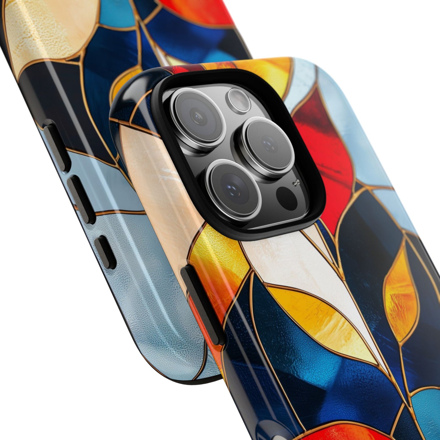 Ember Bloom – Vivid Leaf Mosaic Phone Case for iPhone, Samsung & Pixel